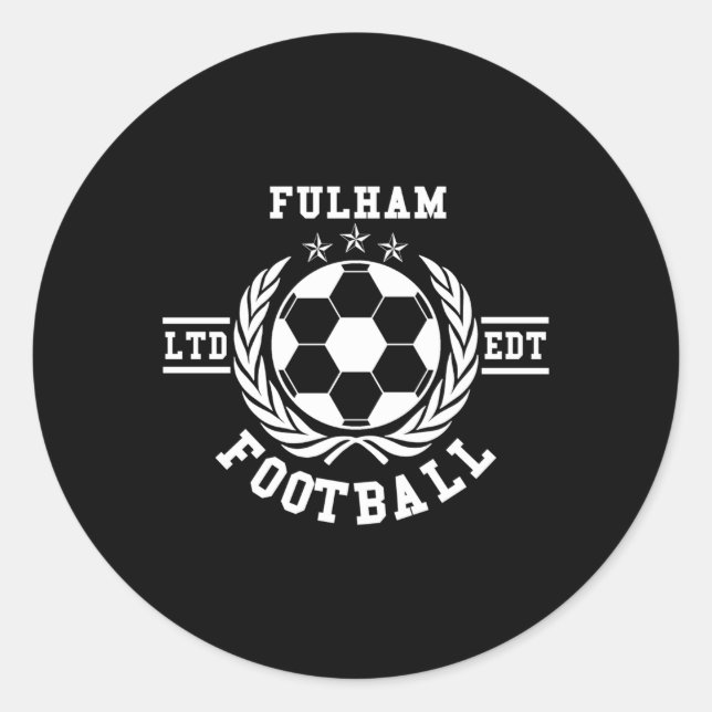 Pegatina Redonda Fútbol Fulham (Anverso)