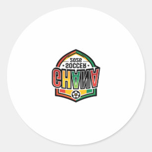 Pegatina Redonda Fútbol Ghana 2026 Fútbol Negrita Tipografía País R