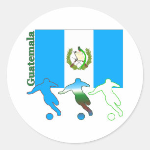 Pegatina Redonda Fútbol Guatemala
