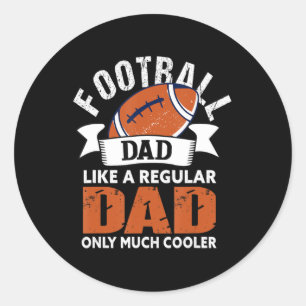 Pegatina Redonda Fútbol masculino papá divertido papá fútbol americ