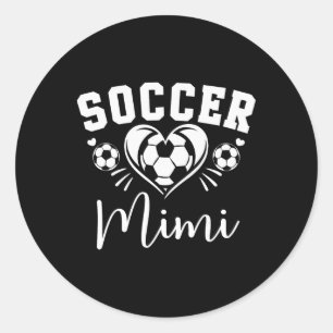 Pegatina Redonda Fútbol Mimi Corazón de Fútbol 
