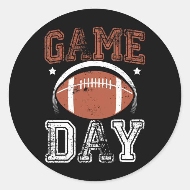 Pegatina Redonda Fútbol Motivación Estilo Temporada Regalos Hombres (Anverso)