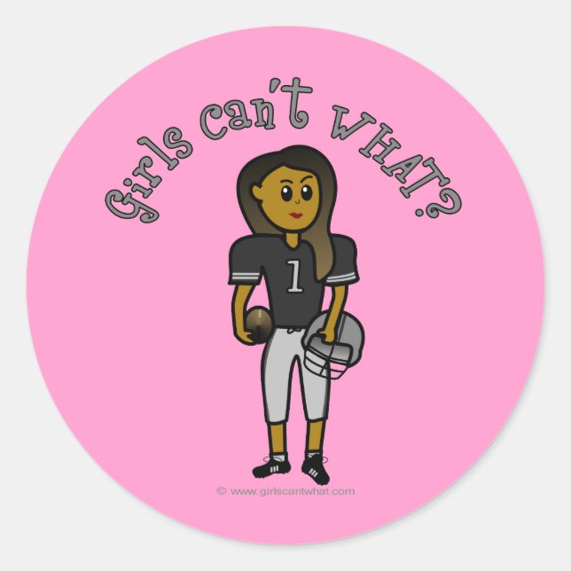 Pegatina Redonda Fútbol negro oscuro (Anverso)