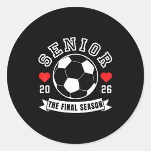 Pegatina Redonda Fútbol senior 2026 la tripulación de la última tem