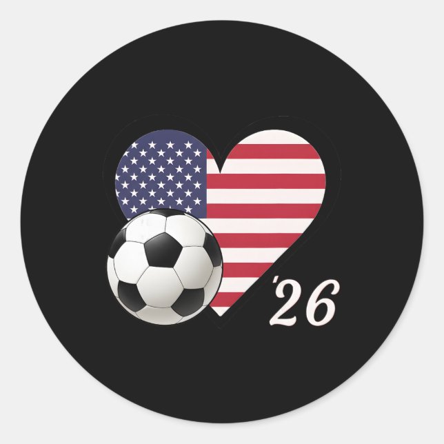 Pegatina Redonda Fútbol Usa 2026  (Anverso)