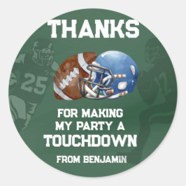 Pegatina Redonda Futbolistas Partidarios de Cumpleaños