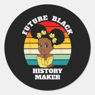 Pegatina Redonda Futuro creador de historia negra Junetdecio Hbcu A