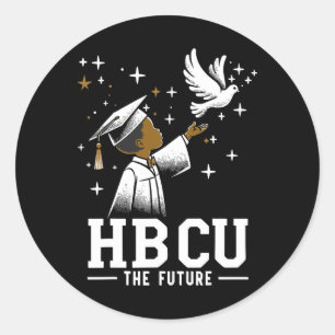Pegatina Redonda Futuro graduado de Hbcu Historia Universidad Negra