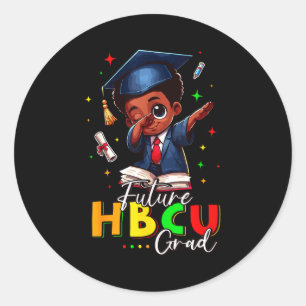 Pegatina Redonda Futuro Graduado Hbcu Historia Graduación Negra Hbc