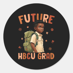 Pegatina Redonda Futuro Graduado Hbcu Historia Negra