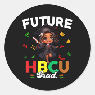 Pegatina Redonda Futuro Hbcu Grad Black History Mono Black College