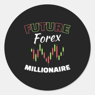 Pegatina Redonda Futuro inversor Forex Millionaire