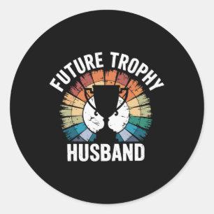 Pegatina Redonda Futuro marido trofeo
