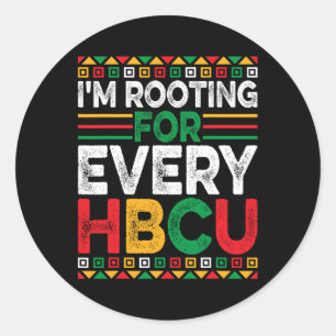Pegatina Redonda Futuro Mes de la Historia Negra Hbcu En el que est
