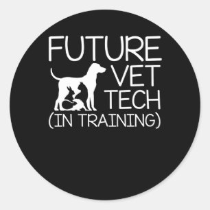 Pegatina Redonda Futuro Vet Tech Formación Vet Tech