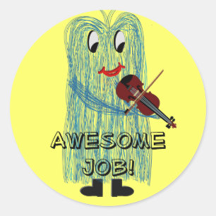 Pegatina Redonda ¡Fuzzy16inch, trabajo impresionante!