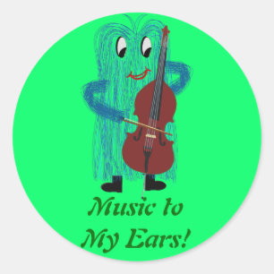 Pegatina Redonda FuzzyBassPlayer