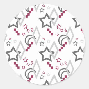 Pegatina Redonda FuzzyFoxArt