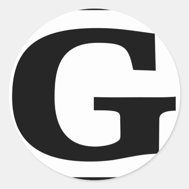 Pegatina Redonda G Calificado (Anverso)