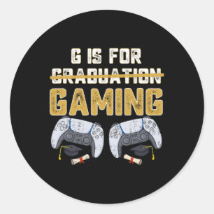 Pegatina Redonda G Es Para Gaming Fun School Graduación Gamer Boy K