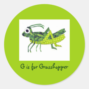 Pegatina Redonda G es para Grasshopper