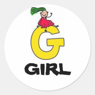 Pegatina Redonda G está para el CHICA