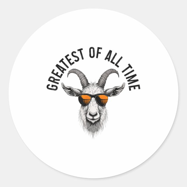Pegatina Redonda G.o.a.t. Funny Goat Lover Farm Animal Farmer  (Anverso)