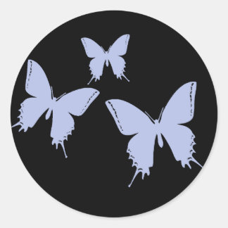 Pegatina Redonda Gabinete de sobre mariposa