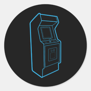 Pegatina Redonda Gabinete de videojuegos