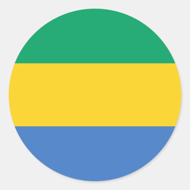 Pegatina Redonda gabón (Anverso)