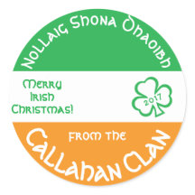 Gaélico irlandés Feliz Navidad personalizado