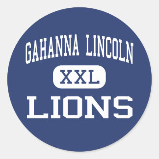 Pegatina Redonda Gahanna Lincoln - Leones - Alto - Gahanna Ohio