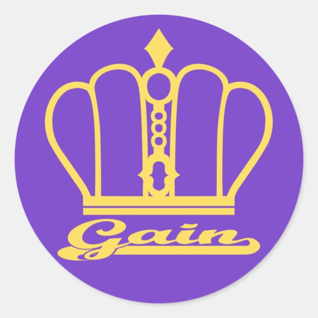 Pegatina Redonda Gain decal (Anverso)