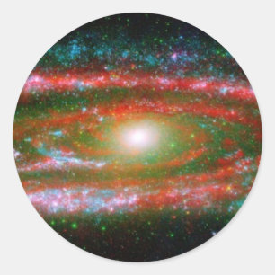 Pegatina Redonda Galaxia de Andromeda