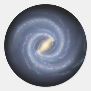 Pegatina Redonda Galaxia Vía Láctea