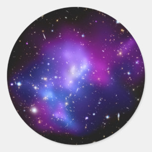 Pegatina Redonda Galaxy Cluster MACS J0717 (Telescopio Hubble)