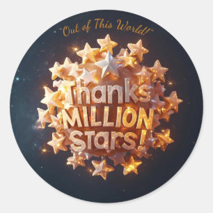 Pegatina Redonda Galaxy Explorers – Fuera de Este Mundo Gracias Sti