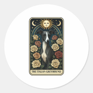 Pegatina Redonda Galgo italiano