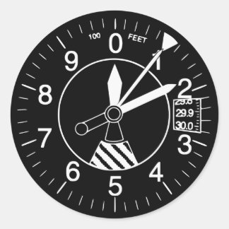 Pegatina Redonda Gálibo de altimeter para aeronaves