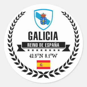 Pegatina Redonda Galicia