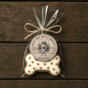 Pegatina Redonda Galleta de cerdo de ingrediente de panadería de ar