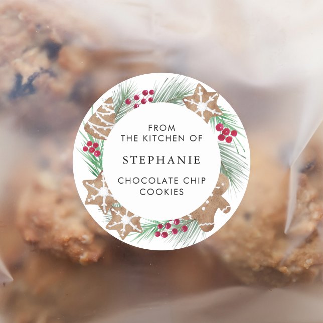 Pegatina Redonda Galleta de Navidad Personalizada  (Subido por el creador)
