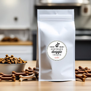 Pegatina Redonda Galletas Caseras para Perros Personalizadas de Fie