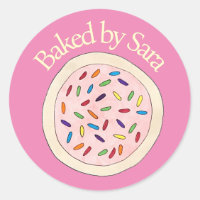 Galletas de azúcar rosa rociadas con harina casera