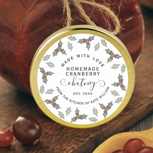 Pegatina Redonda Galletas de Navidad Acuarela Tarta Mermelada Caram (Subido por el creador)