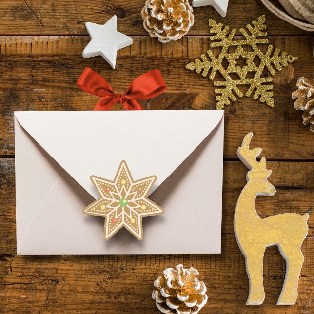 Pegatina Redonda Galletas de Navidad de pan de jengibre (Subido por el creador)