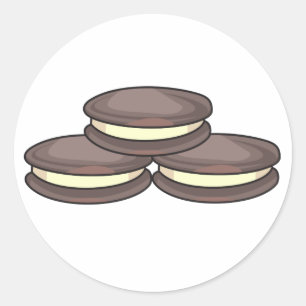 Pegatina Redonda Galletas de sandwich