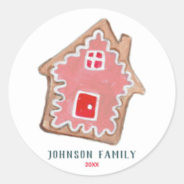 Pegatina Redonda Galletas de vacaciones navidades de cocina lindos
