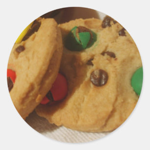 Pegatina Redonda Galletas del monstruo