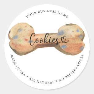 Pegatina Redonda Galletas Gourmet Naturales para Perros